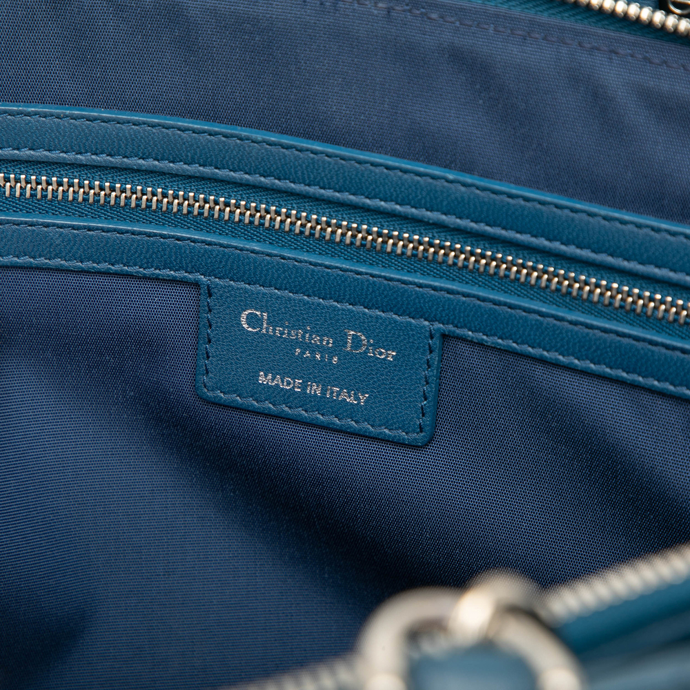 Pre-Loved Dior Large Lambskin Cannage Soft Zipped Lady Dior Shopping Tote - Picture 5 of 7